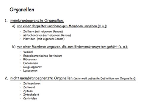 Bio 5 Zellorganellen Karteikarten Quizlet