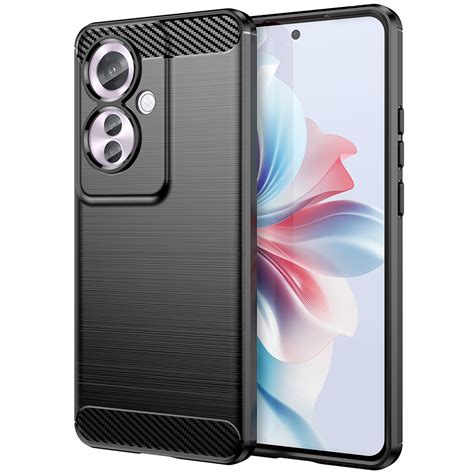 Flexi Slim Carbon Fibre Case For Oppo Reno F Black