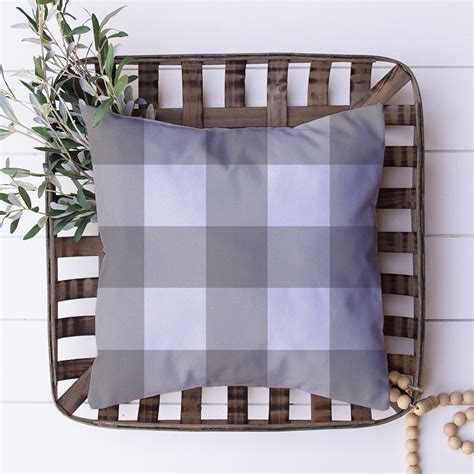 Grey Buffalo Check Throw Pillow Southbound Market