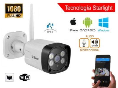 C Mara Vigilancia Exterior Wifi G Starlight Audio Srihome Srihome