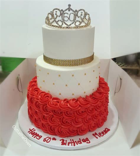 Pin By Maggie Todorova On 50th B Day In Red And Gold Birthday Cake Girls Gold Birthday Cake