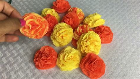 Diwali Decoration Idea How To Make Crepe Paper Marigold Flowers