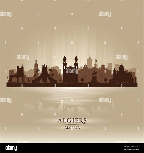 Algiers Algeria city skyline vector silhouette illustration Stock Vector Image & Art - Alamy