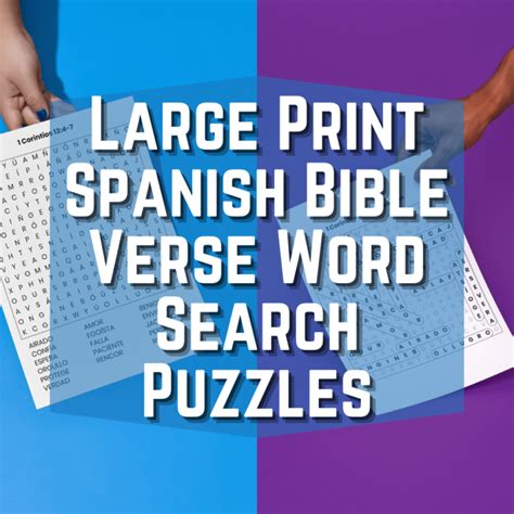 Printable Large Print Spanish Bible Verse Word Search Puzzles Sopa