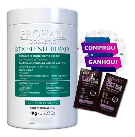 Btx Orgânico Prohall Blend Repair 1kg Antifrizz Profissional