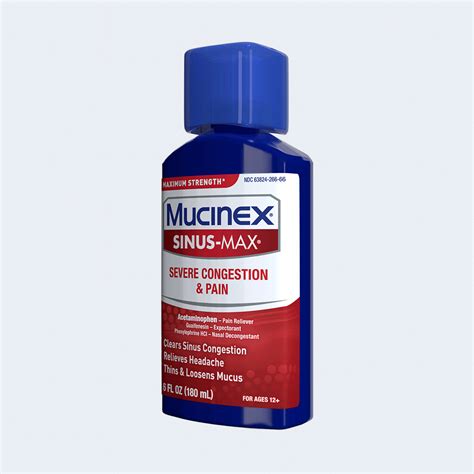 Mucinex® Sinus Max® Liquid Max Strength Congestion And Pain Mucinex Usa