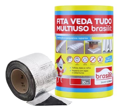 Fita Manta Asfáltica Multiuso Telhado Veda Tudo 20cm X 10m MercadoLivre