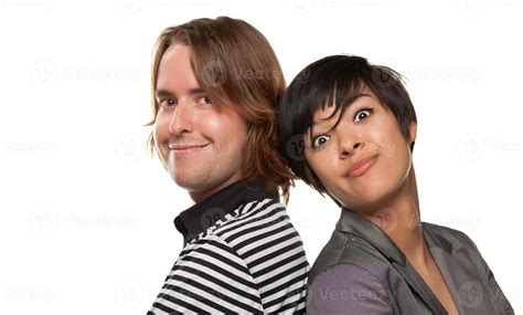 Diverse Caucasian Male And Multiethnic Female Portrait 16307001 Stock