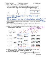 Lecture 05 Post Lecture Worksheet Chem 3B Fall 2020 Key Pdf Dr