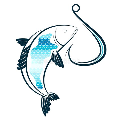 Pescados Y Anzuelo Ilustraci N Del Vector Ilustraci N De Ret N