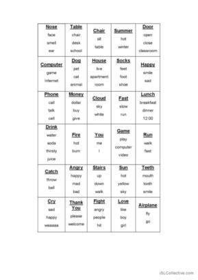 164 Taboo English ESL Worksheets Pdf Doc