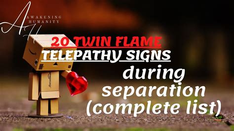 20 Twin Flame Telepathy Signs During Separation Complete List Youtube