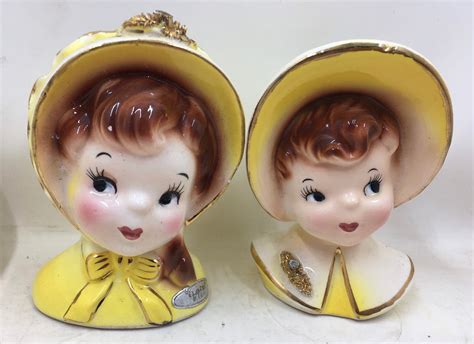 Enesco Ceramic Girl Etsy