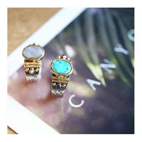 Bague Canyon Bague Argent Et Turquoise Originale Et Tendance Ethnique