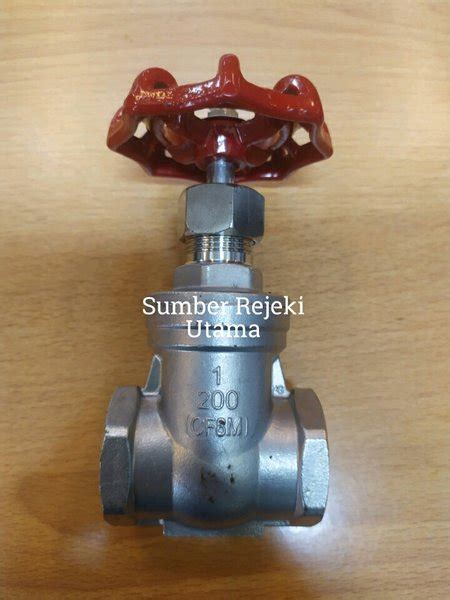 Jual Gate Valve Stainless SS316 Drat 1 Inch Gate Valve CF8M 200 PSI