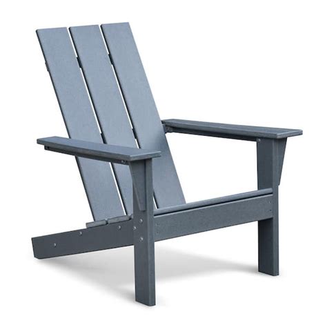 Zeus Ruta Piece Grey Hdpe Plastic Folding Outdoor Adirondack Chair