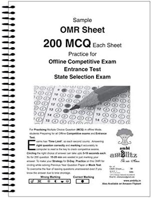 Amblitz Omr Practice Sheet For Neet Competitive Exams Mcq