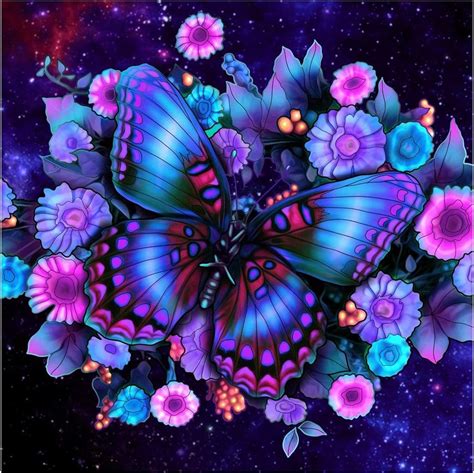 Airdea 35x35cm 5d Butterfly Diamond Carft Painting Kits For Adults Diy