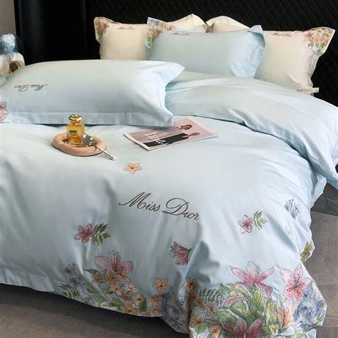 Flower Embroidery Egyptian Cotton Bedding Set Duvet Cover Bed Sheet