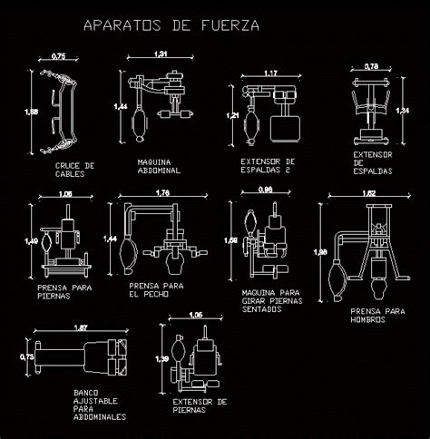 Gimnasios Al Aire Libre En D En Autocad Librer A Cad