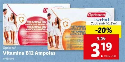 Promo O Optisana Vitamina B Ampolas X Ml Em Lidl