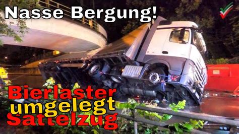 Tonnen Sattelzug Mit Getr Nke Leergut Auf B In Dortmund Umgekippt