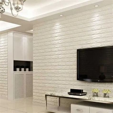 Pvc White D Foam Brick Wallpaper Packaging Size Cm L Cm B Cm