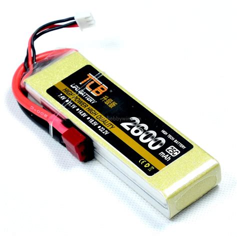 2600mAh 25C Lipolymer Battery 2S 7 4V Upgrade LiPO Power Pack T Plug