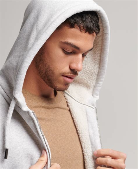 Superdry Essential Borg Lined Zip Hoodie Mens Mens Sale View All