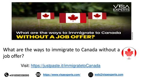 Ppt What Are The Ways To Immigrate To Canada Without A Job Offer