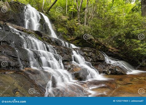 Laurel Falls Waterfall stock image. Image of calm, rapids - 125271969