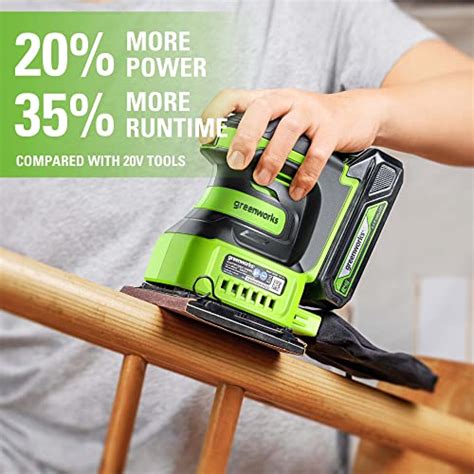 Snapklik Greenworks V Cordless Quarter Sheet Sander