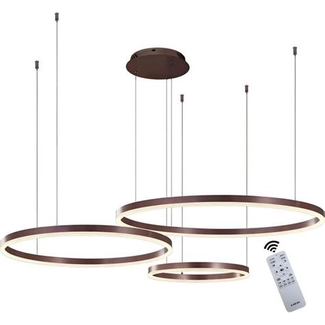 Lustre Led En Métal 3 Cercles 20 40 60Cm 45W Plafonnier Suspendu