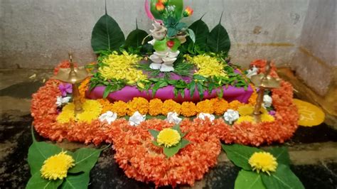 Decoration For Vinayaka Chavathi Different Idea Natural Is Very