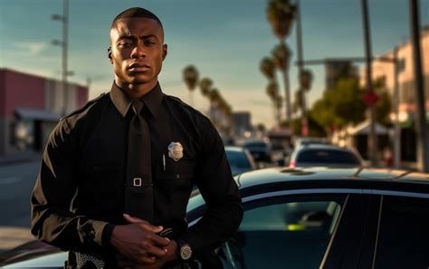 Premium Photo African American Policeman