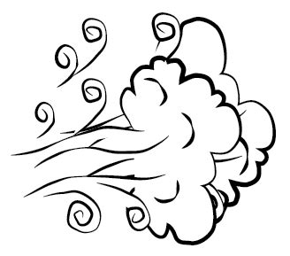 Windy Weather Clipart Black And White Clip Art Library