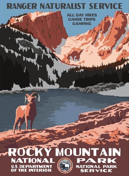 Rocky Mountain National Park Poster Wpa National Park Posters