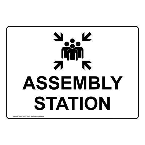 Emergency Response Muster Point Sign Assembly Station