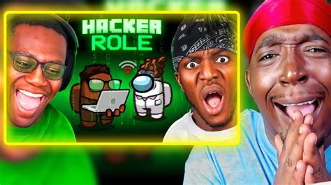 Reaction To Sidemen Among Us Hacker Role Deji Masterclass Youtube