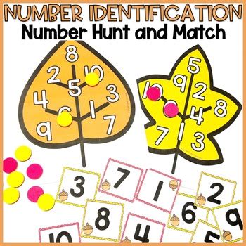 number recognition number identification activities number matching