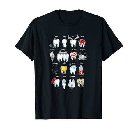 Funny Tooth T Shirt For Dentist Teeth Clothing