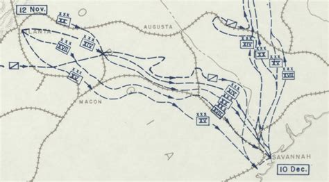 Sherman's March To The Sea Battle Map – Battle Archives