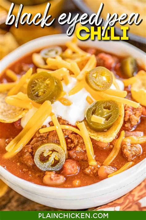 Black Eyed Pea Chili Plain Chicken