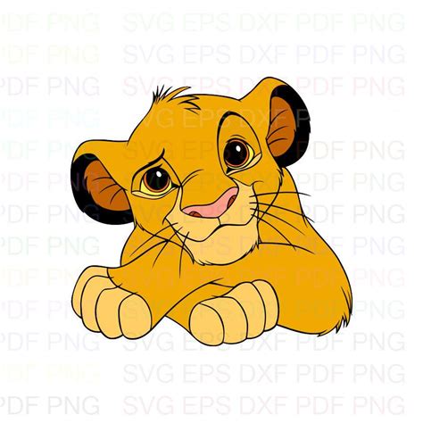 Simba The Lion King 13 Svg Dxf Eps Pdf Png Cricut Cutting Etsy