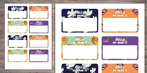 Halloween Name Tags Twinkl Party Teacher Made Twinkl