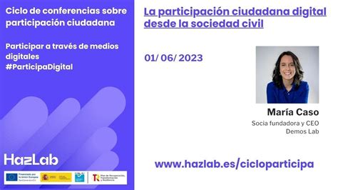 Conferencia La participación ciudadana digital desde la sociedad civil