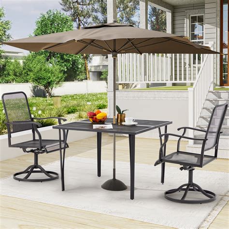 Aecojoy 3 Piece Outdoor Patio Dining Set Outdoor Furniture Bistro Set