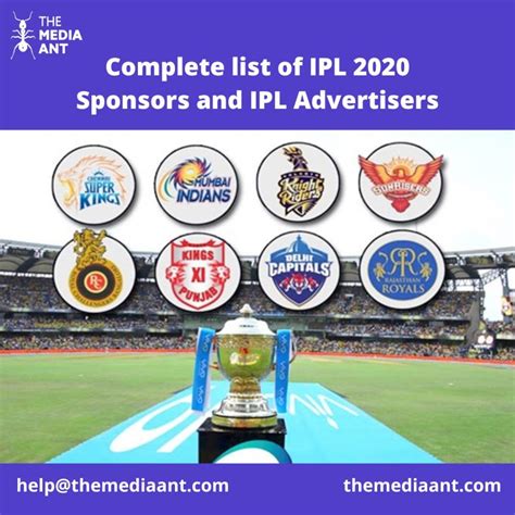 Ipl Complete List Of Ipl Sponsors Ipl Advertisers On Tv