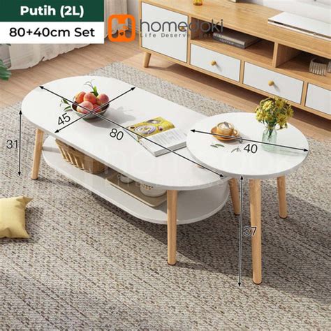 Jual Homedoki Meja Tamu Meja Kopi Coffee Table Meja Tamu Minimalis