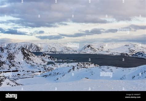 Winter landscape in Alta, Norway Stock Photo - Alamy